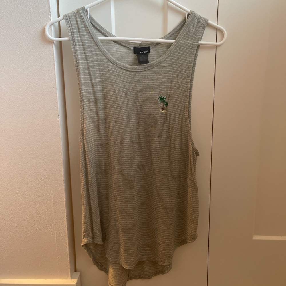 Wet Seal Palm Trees Small Tank Top